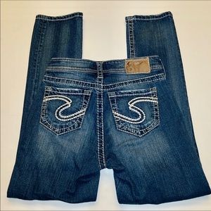 Silver Natsuki Denim Jean Capri, Waist Size 25